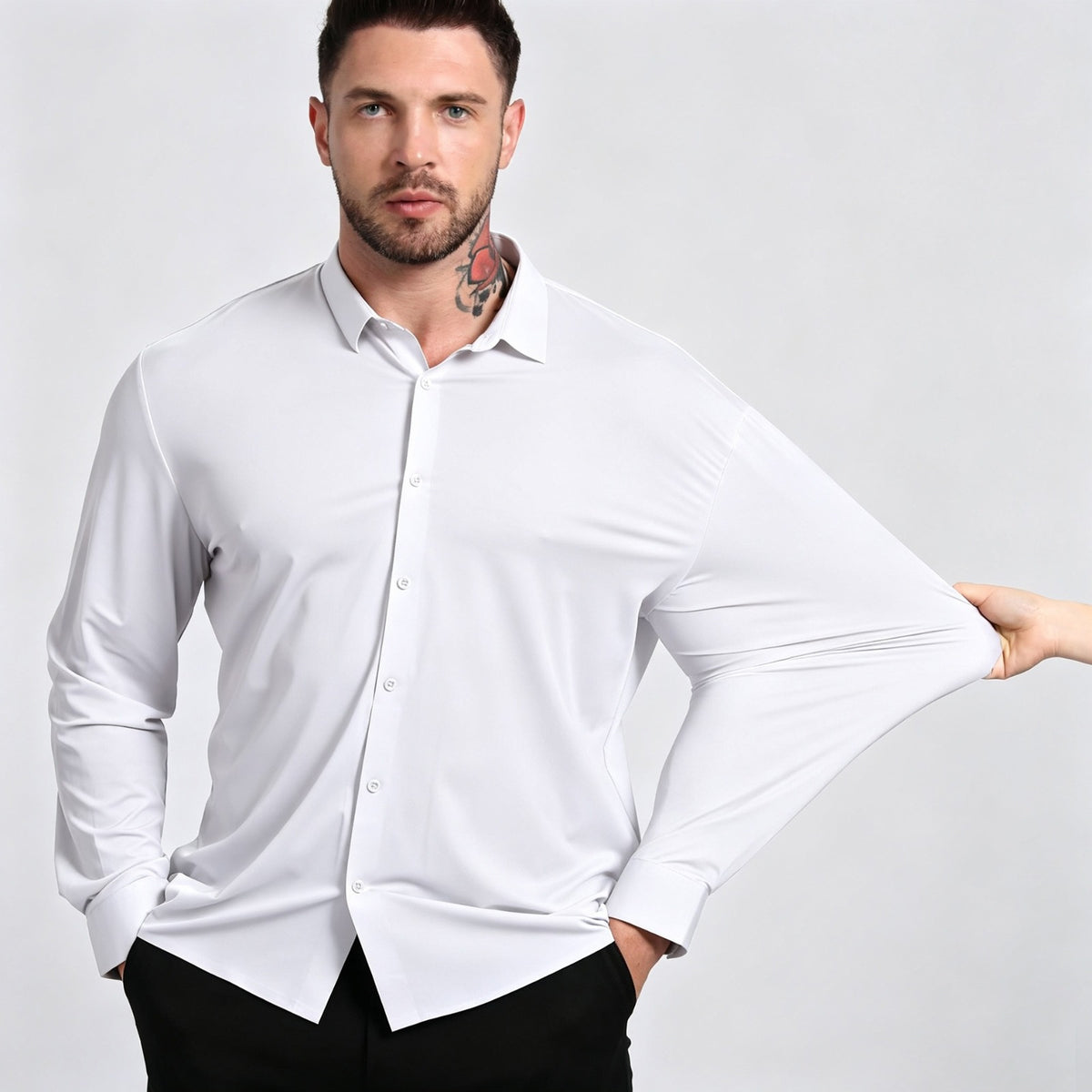 Camisa antiarrugas VARNO de calce perfecto puesta