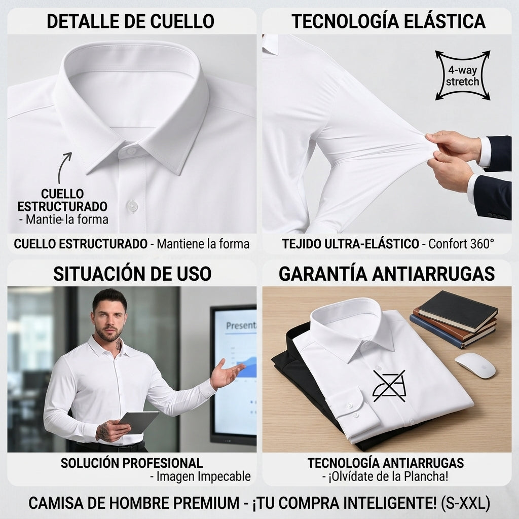 Camisa antiarrugas VARNO prolija durante todo el día